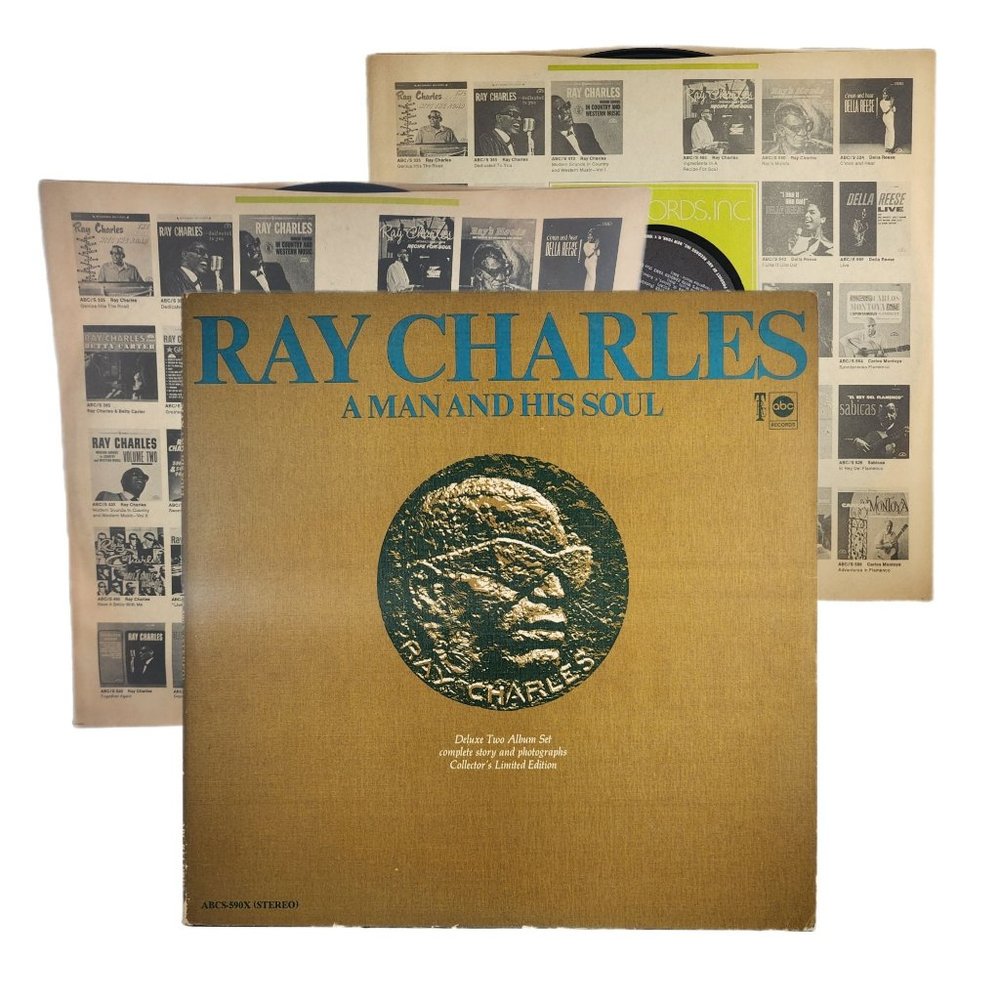 Ray Charles Record LP A Man and His Soul ABC 2 Set Booklet Deluxe Version Vinyl